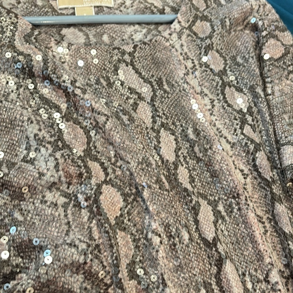 Michael Kors Python Reptile Print Sequin Top Crop… - image 7